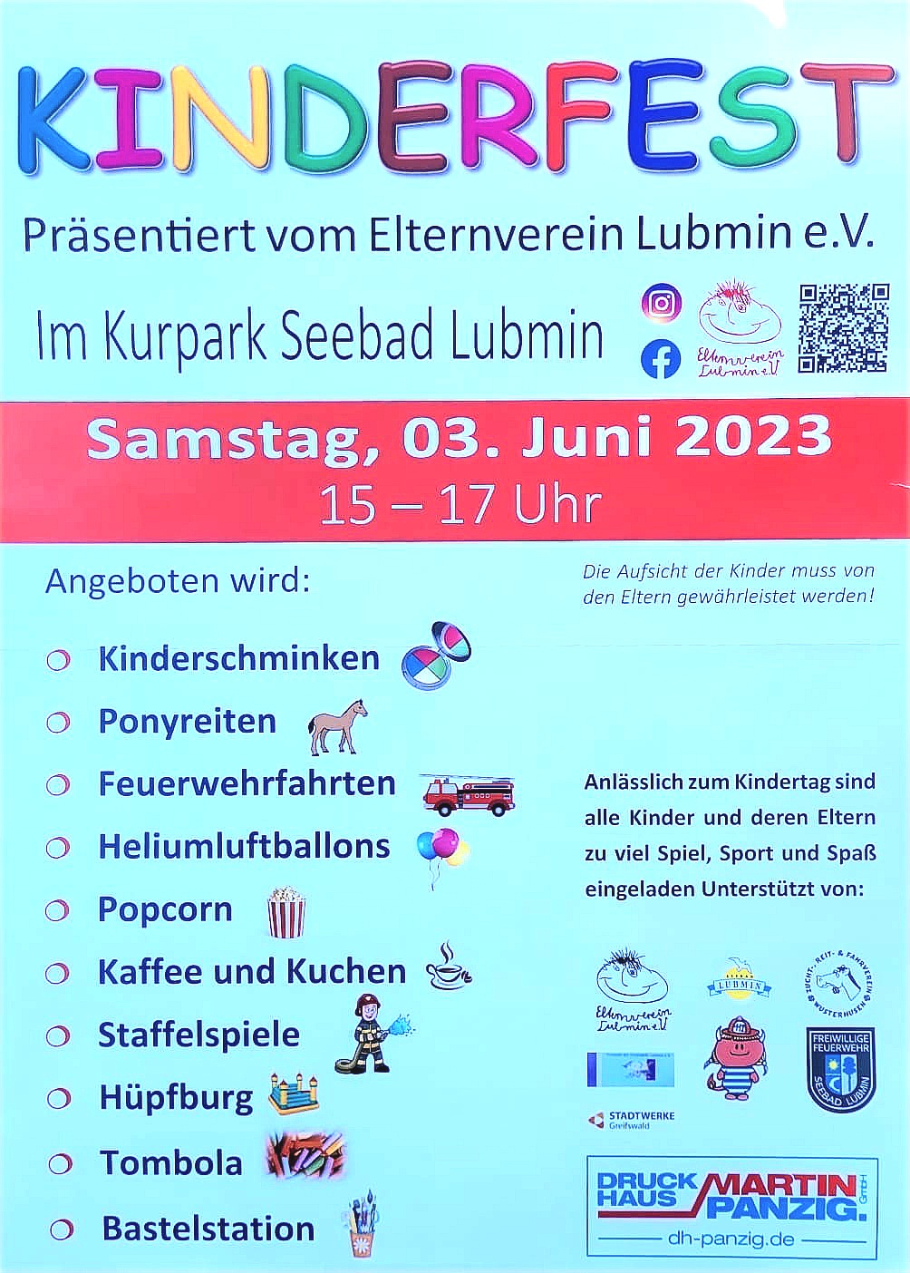 Kinderfest Willkommen beim Elternverein Lubmin e.V.
